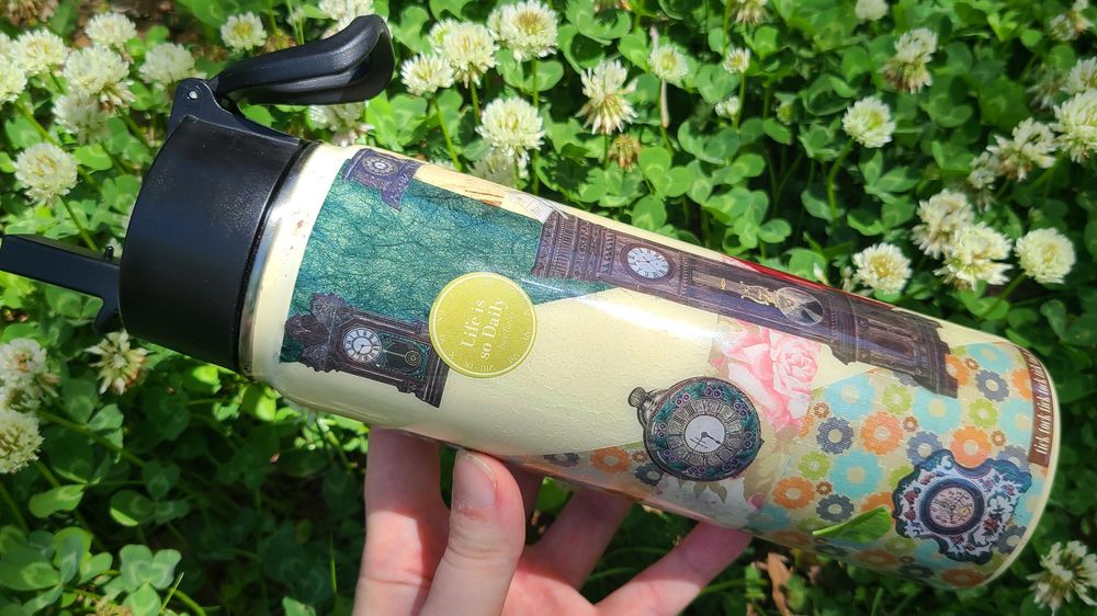 Gears Of Time: Creative Journaling Inspired Water Bottle, 22...