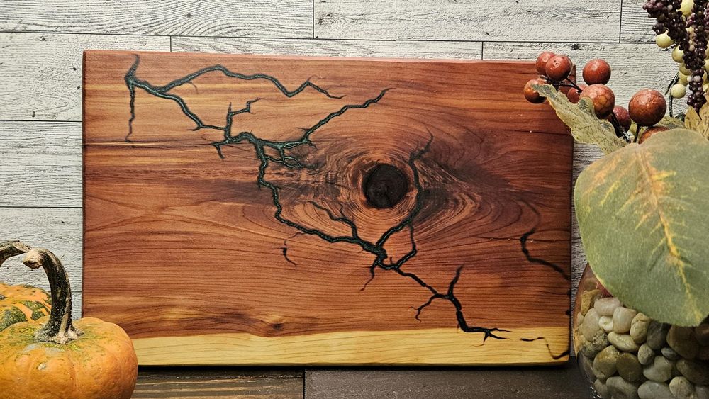 Fractal Burned Cedar Decorative Wall Hanging